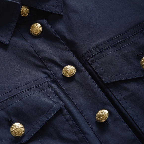 NWOT Veronica Beard Lucca Shift Dress in Navy Size 4 - Picture 7 of 11